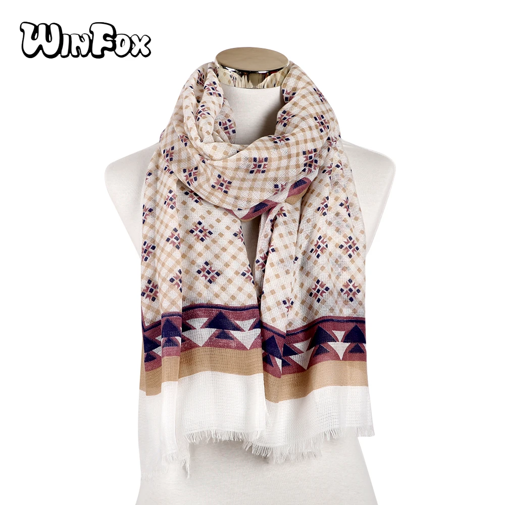 Winfox Новинка 2019 женские шарфы длинные мягкие Бохо обертывание зимние модные