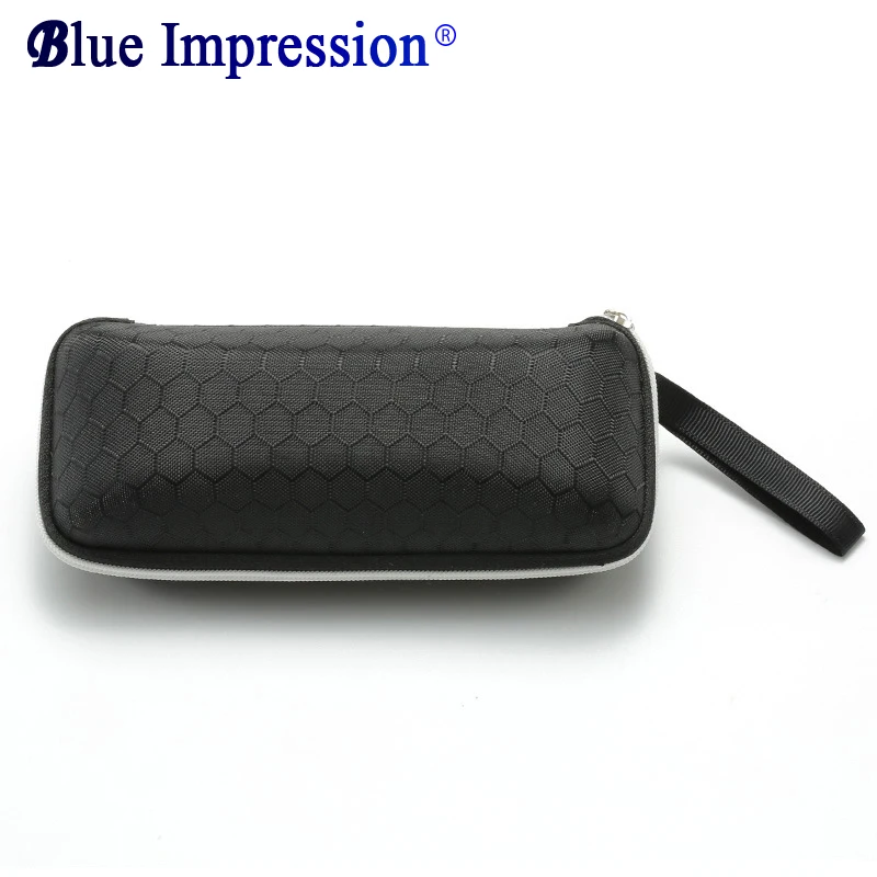 

Customized Logo Full Set Brand Packing Sunglass Leather Case Fashion zipper Leather case for eyeglasses and reading glasses