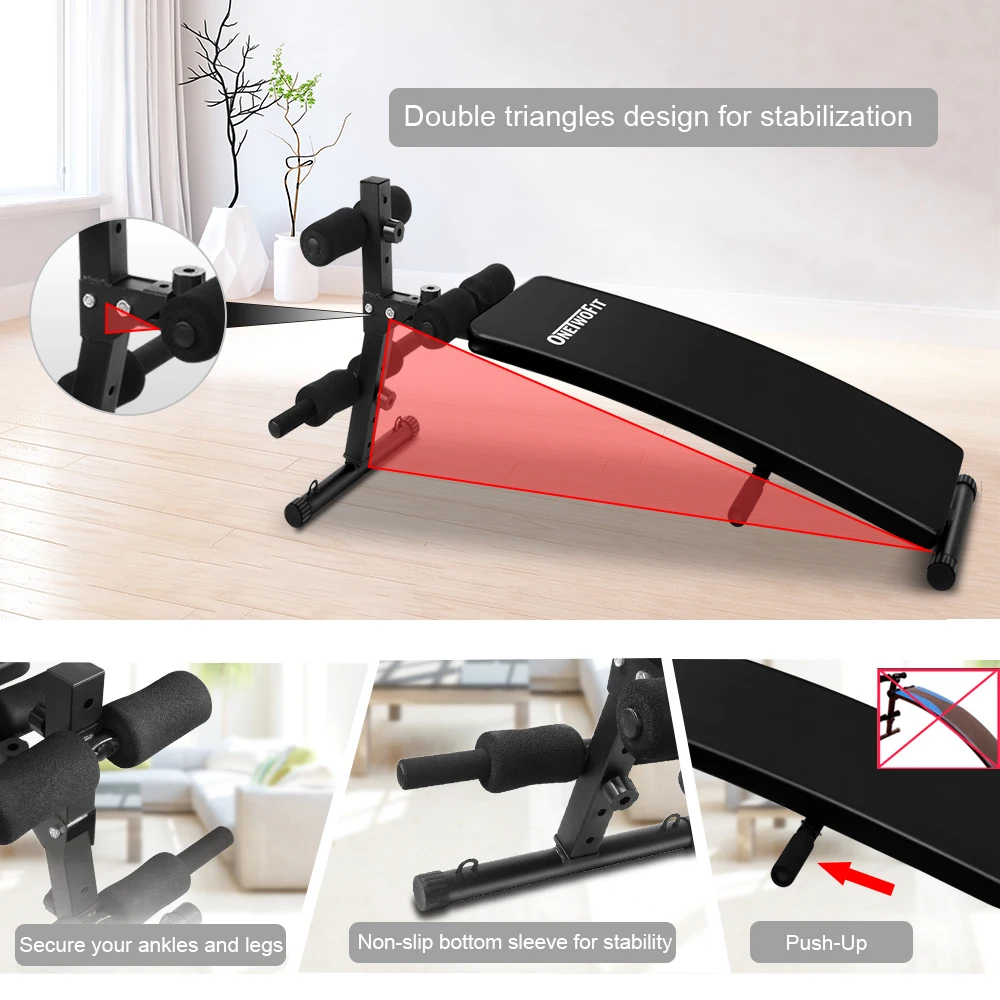 저렴한 ONETWOFIT-피트니스 휴대용 싯업 벤치 기계, 집 체육관 휘트니스 보드 복부 운동 장비, 체육관 훈련 근육 구매 ONETWOFIT-피트니스 휴대용 싯업 벤치 기계, 집 체육관 휘트니스 보드 복부 운동 장비, 체육관 훈련 근육