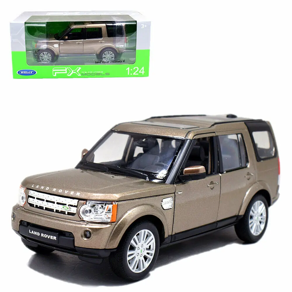 Кофе Welly 1:24 Land Rover Discovery 4 литая под давлением модель автомобиля в коробке - Цвет: Кофе