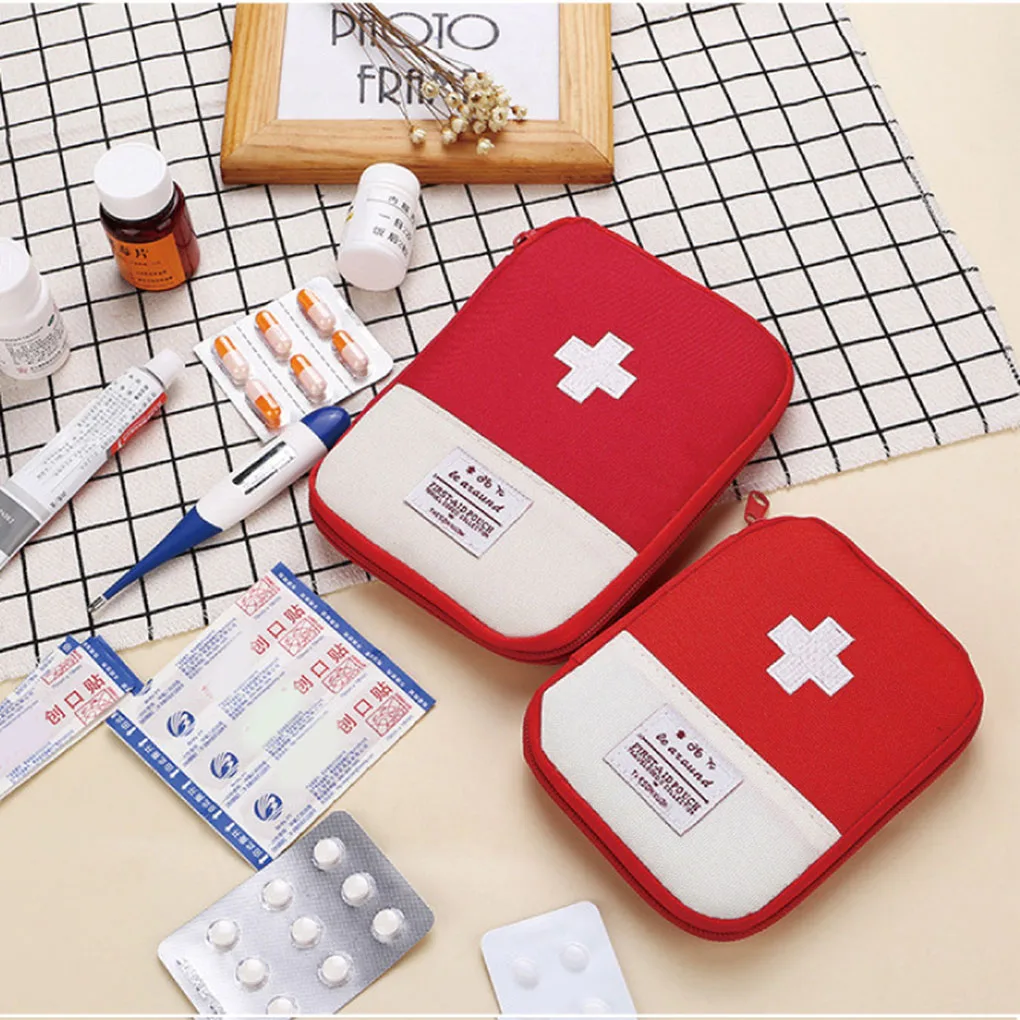 

2 Pieces Medical Bag Emergency Survival First Aid Kit Bag Home Travel Camping