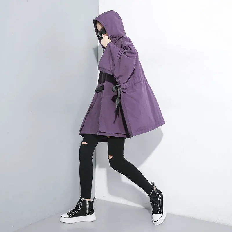 XITAO индивидуальный плащ большого размера женская с капюшоном воротник