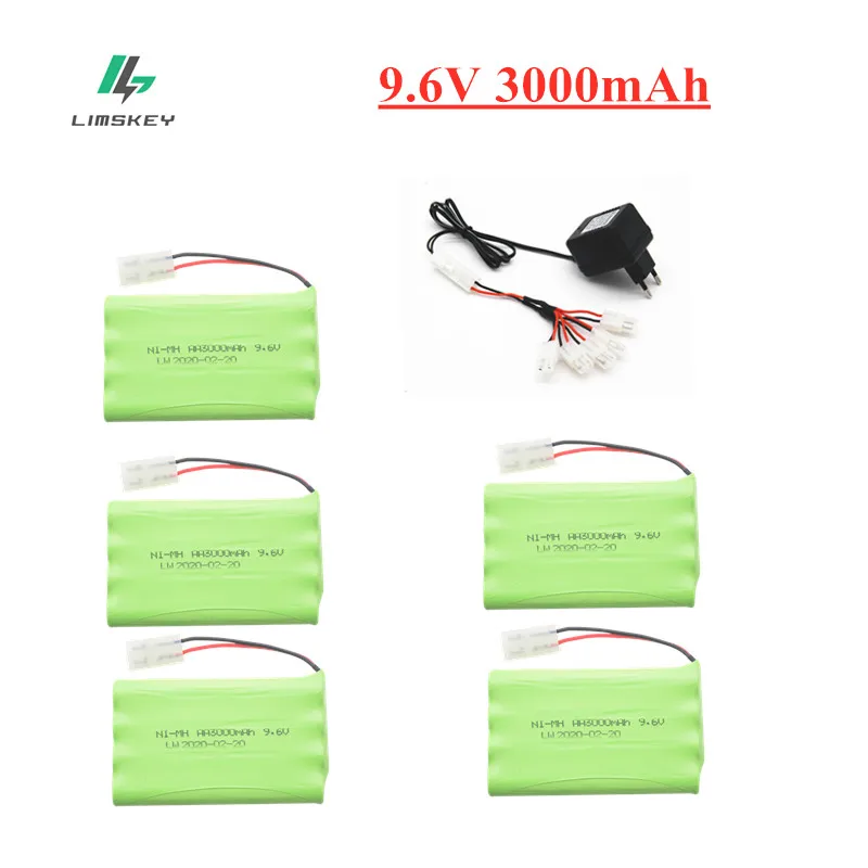 Аккумулятор 9 6 в 3000 мАч Ni MH + USB зарядное устройство для Rc игрушек автомобилей