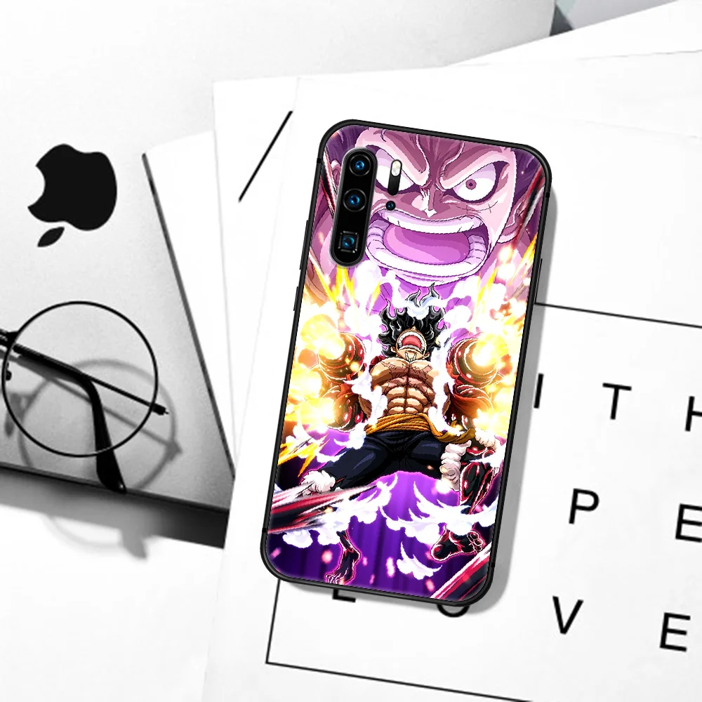 

Anime ONE PIECES Monkey D Luffy Phone Case For Huawei P Mate Smart 10 20 30 40 Lite Z 2019 Pro black Prime Tpu Etui Silicone