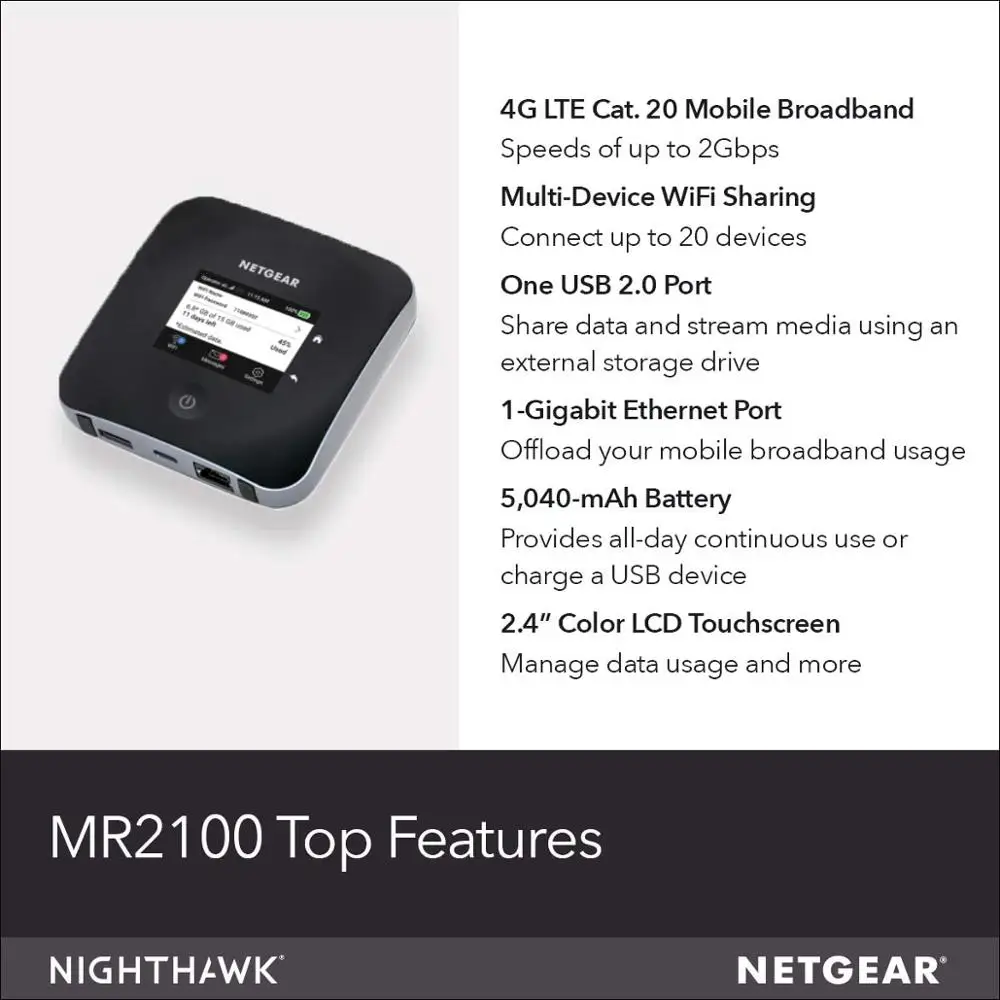 Версия для Великобритании мобильный роутер NETGEAR Nighthawk M2 4G LTE MR2100-скорость загрузки