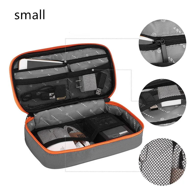 

Travel Portable Flash Electronic Drive Storage Carry USB Headset Cables function Bag Charger Gadget iPad Organizer Mobile