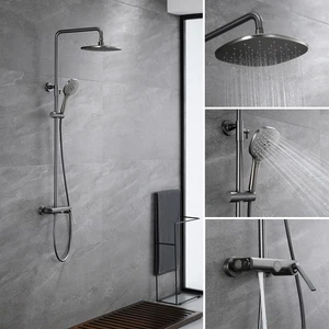 Роскошный смеситель для душа для ванной комнаты, цвет розовое золото, черный, розовый, красный, набор для душа