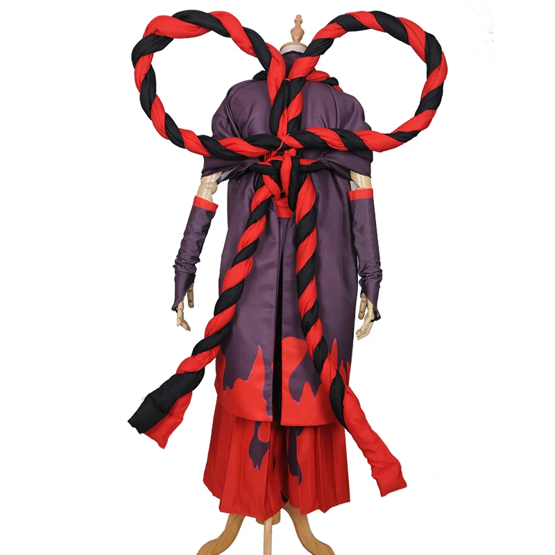 Игра Onmyoji Косплей Жнец Черный Meikai No Yakujin атласное кимоно Shikigami черный красный
