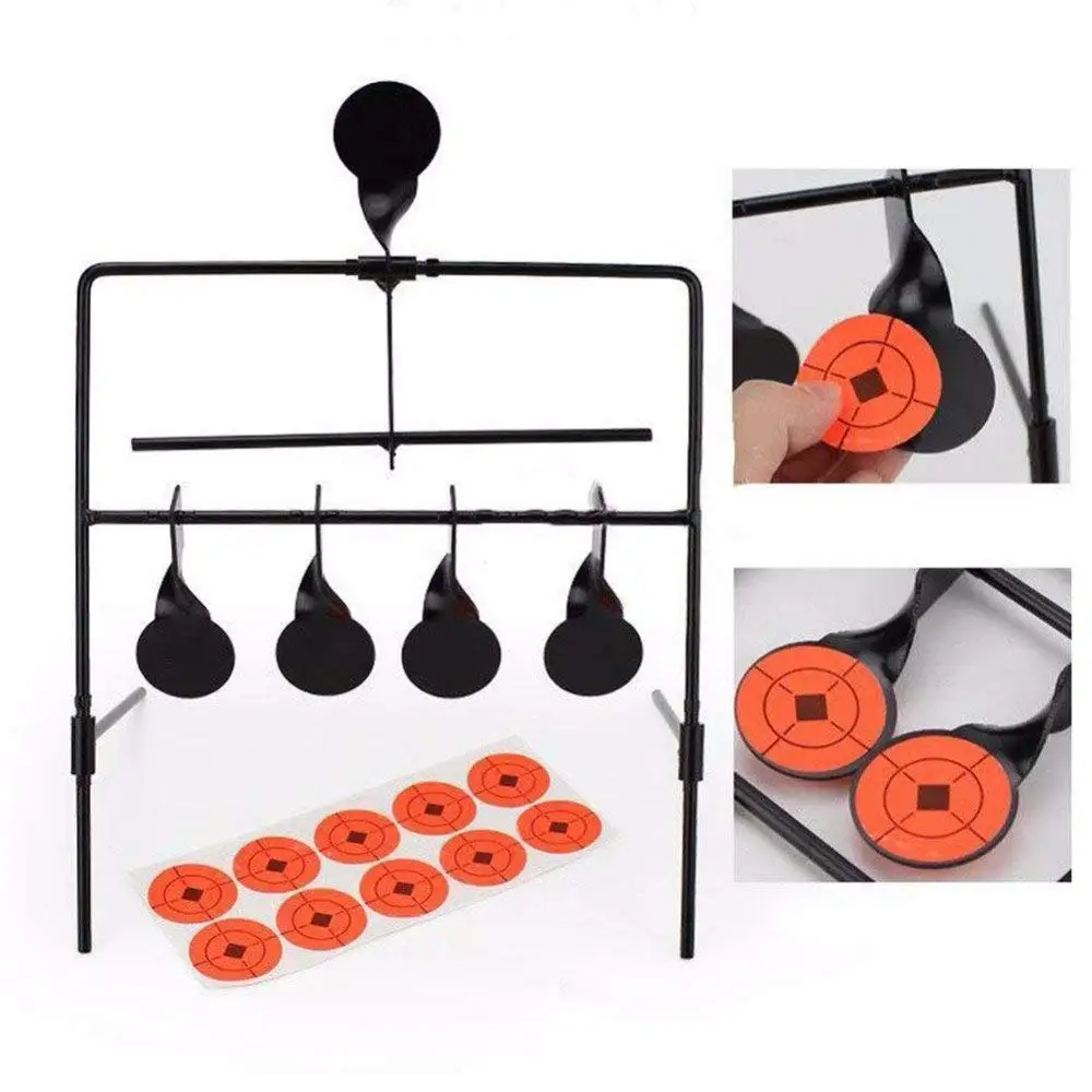 Target Rated for 22/.177 Caliber Airgun Lead Pellet Gun Air Rifle Airsoft Paintball 5 Targets Automatic Reset Rotating Shooting | Спорт и