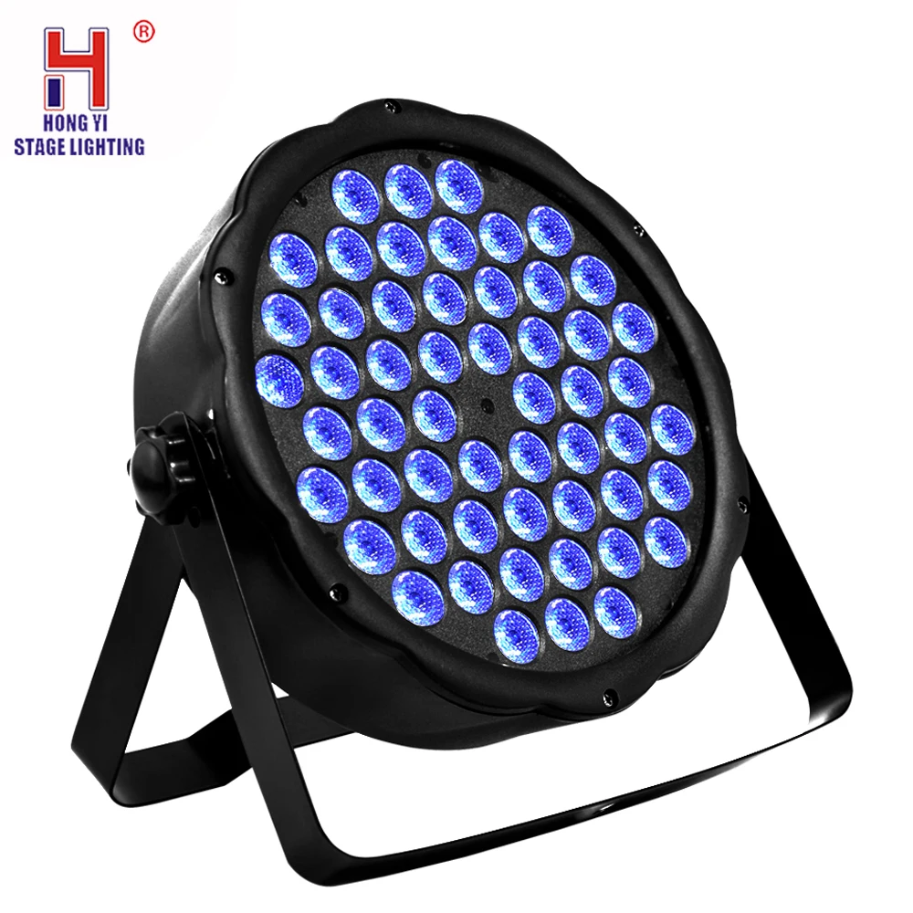 Led par can 54x3 Вт диско-светильник RGB светодиодный сценический светильник вечерние светильник s DMX-512 для dj Рождественский звук активный светодиодный плоский par dj светильник