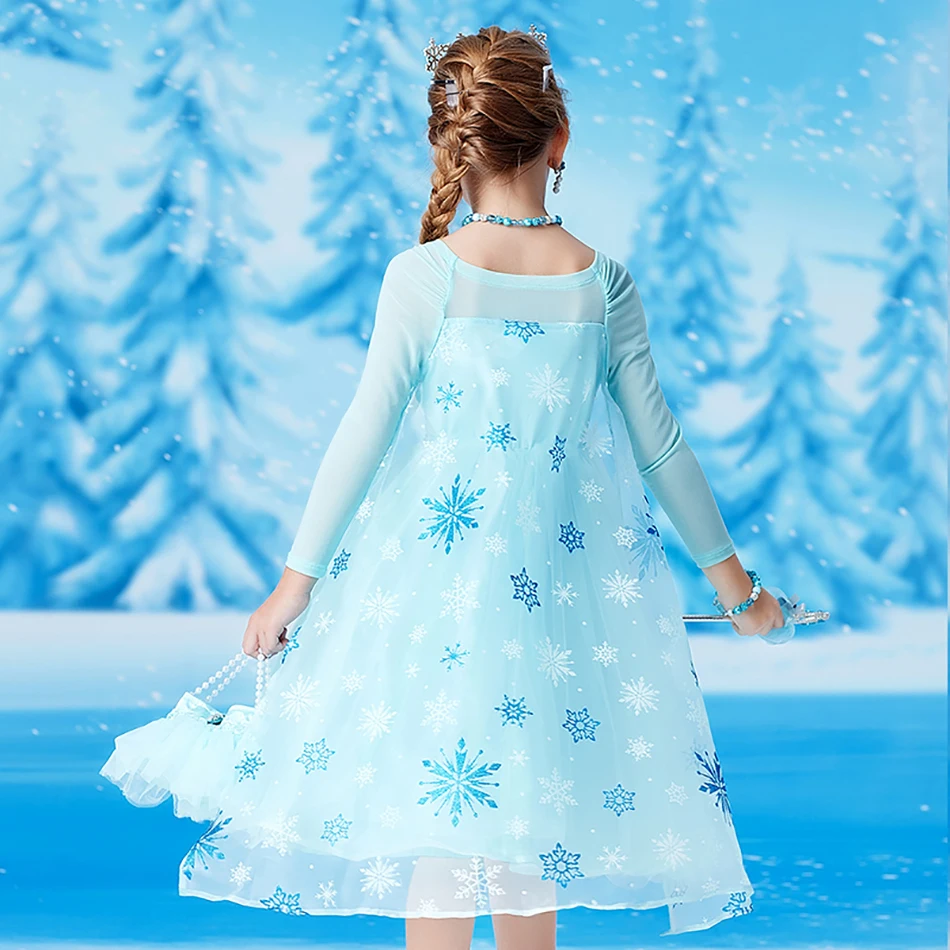 

Disney Frozen Dress Girl Costumes For Kids Cosplay Princess Elsa Fantasia Vestido Infantils Carnival Dream Party