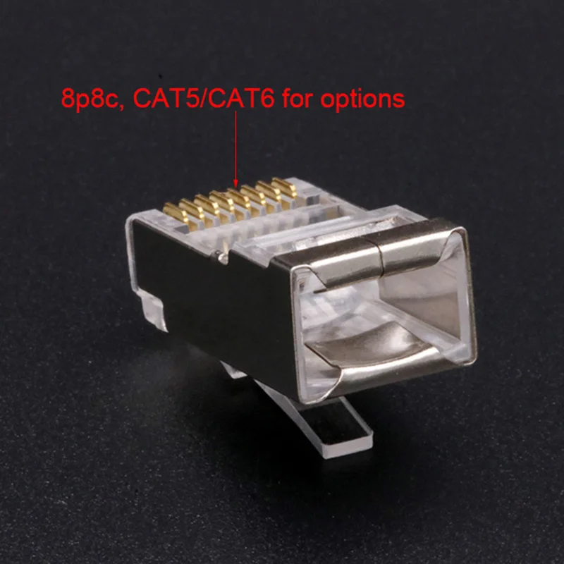 Сетевые кабели RJ45 Модульные Разъемы 8P8C CAT5 CAT5e CAT6 на выбор экранированные