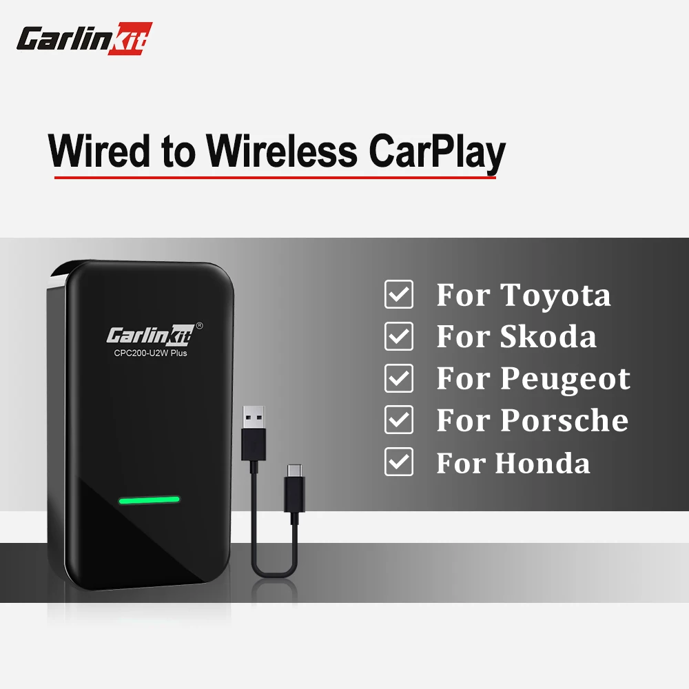 

Carlinkit 3,0 CarPlay беспроводной адаптер для Audi Benz Mercedes Toyota Volvo VW Volkswagen Subaru Kia Mazda AriPlay CarPlay2air