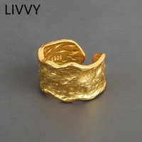 livvy prevent allergy silver color wedding rings new creative geometric handmade accessories jewelry gifts 2021 trend