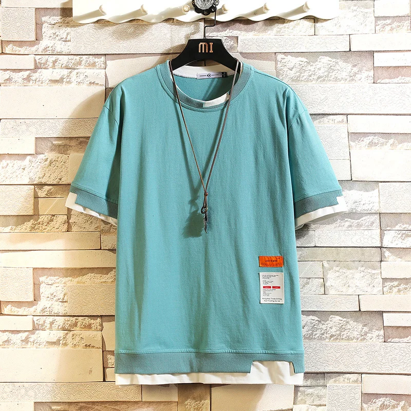 

Short Sleeve t Shirt Men 2021 Summer Loose Tshirt Top Tees Fashion Clothes Plus Oversize M-4xl 5xl o Neck