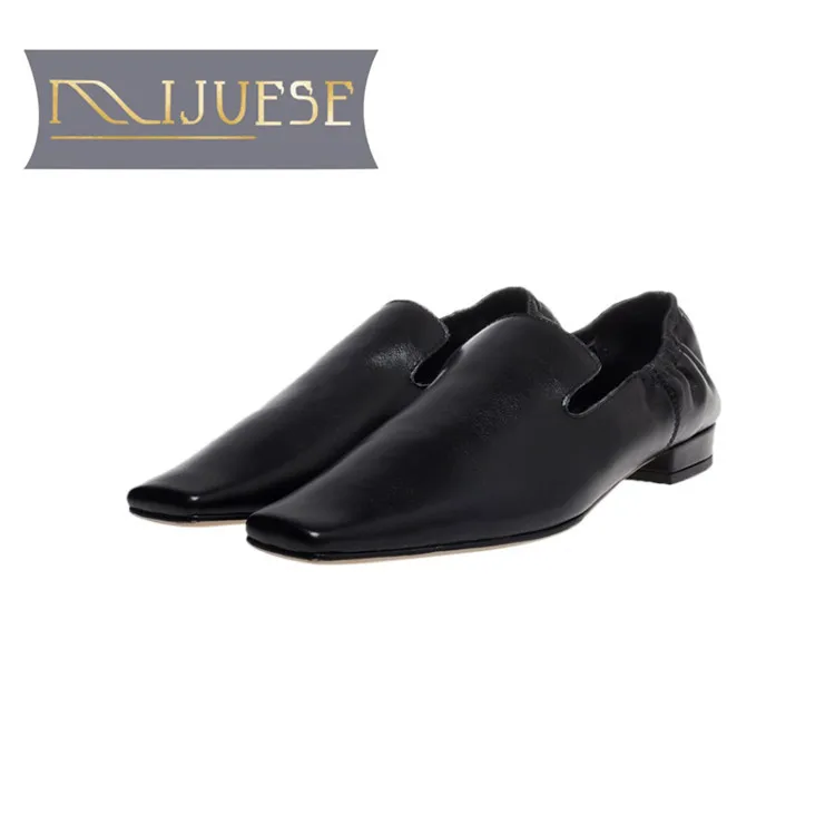 Женские туфли лодочки из мягкой бычьей кожи MLJUESE красного цвета с квадратным