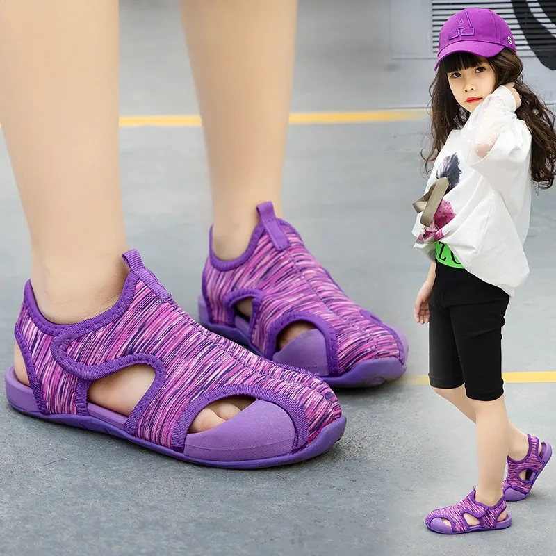Сандалии для мальчиков и девочек дышащая сетчатая Спортивная повседневная обувь