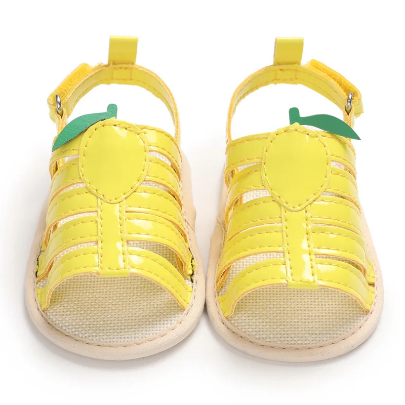 Newborn Girl Baby Sandals Summer PU Red Cute Fruits Hook &amp Loop Soft Anti-Slip Sole Toddler Crib Shoes Outdoors | Мать и ребенок