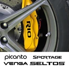 6 шт., наклейки на тормозной суппорт автомобиля для Kia SPORTAGE RIO PICANTO CARENS CARNIVAL CERATO K5 mohas NIRO SELTOS STINGER VENGA TELLURID