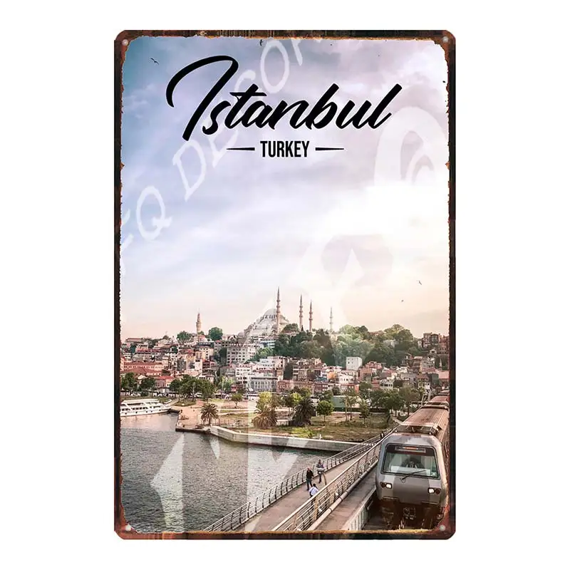 Городская металлическая пластина пивная бутылка настенный бар домашнее