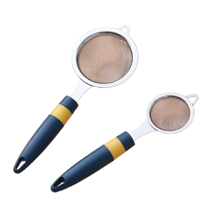 

2Pcs Multifunctional Flour Sieve Stainless Steel Sieve Baking Residue Filter Flour Sieve Kitchen Baking Colander