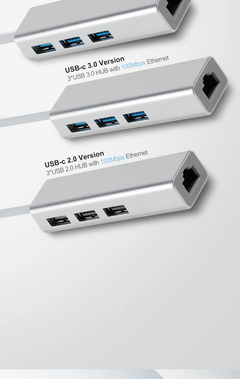 OFCCOM USB C Ethernet USB 3,0 2,0 к RJ45 концентратор 10/100/1000 м Ethernet адаптер Сетевая карта USB Lan для Macbook Windows Tpec C