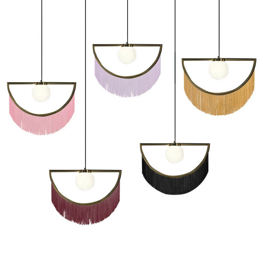 Скандинавский дизайнерский осветительный прибор с кисточкой для гостиной