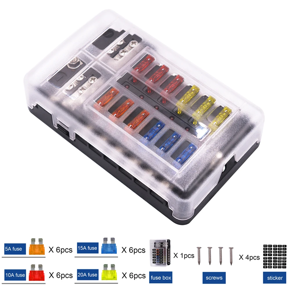 Блок предохранителей для лодки автомобильный блок водонепроницаемый 8/12
