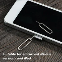 1pcs silver pin wholesale sim card pin needle for iphone 5 5s 4 4s 3gs cell phone tool tray holder eject metal