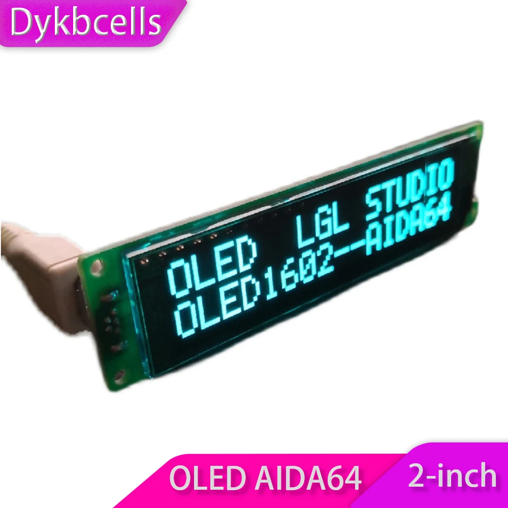 

Dykbcells OLED Display AIDA64 Sub-screen 2-inch OLED AIDA64 Chassis Digital Screen PC Desktop Computer status information Displa