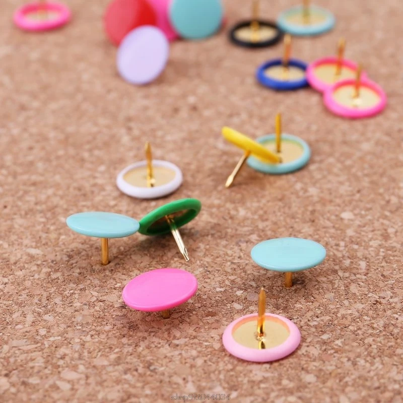 

300pcs Home Office Colorful Drawing Pins Pushpin Thumbtack Cork Board Push Pin Photo Wall Map Markers Ja19 21 Dropship