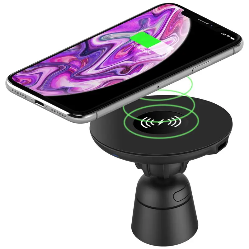 

BQ004 New Qi Fast car Wireless Phone Charger Air Outlet Nano Suction Bracket for iPhone Xs Max X XR Samsung S9/S8/S7/S6