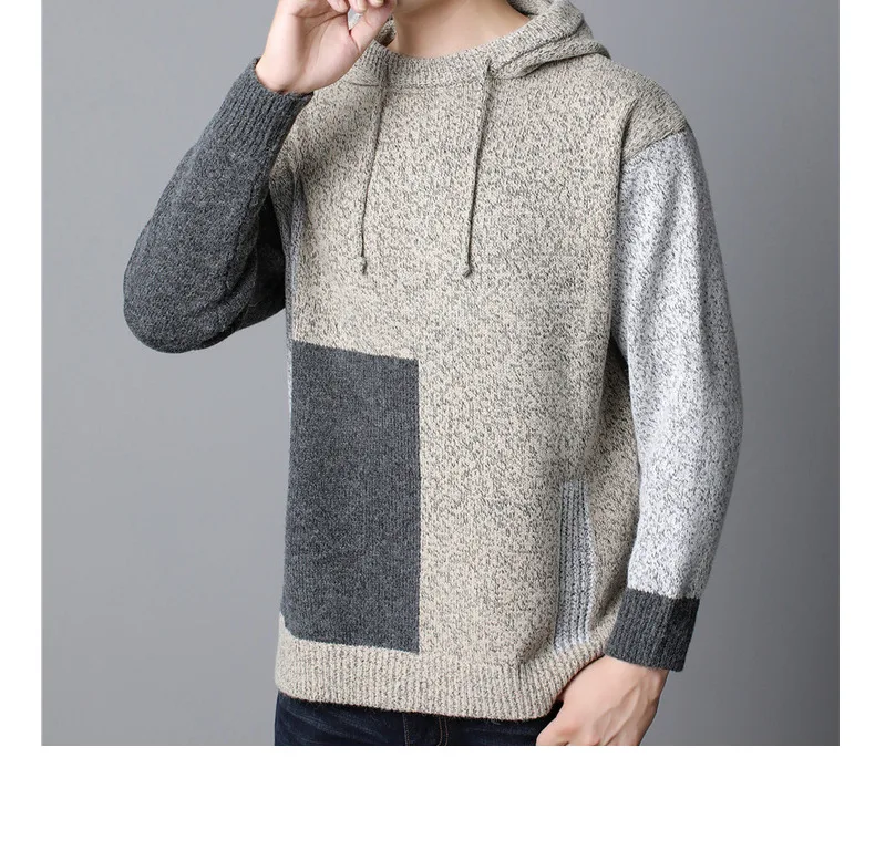 

2020 Fashion Men's Autumn and Winter Sweater Pullover Men's O-neck Mixed Color Fashion Youth Trend New Long Sleeve Sweater