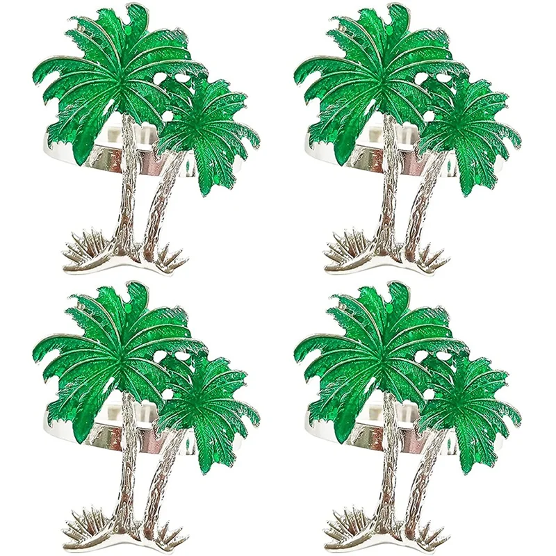 

Кольца для салфеток держатель салфетки, набор из 4 кольцо Металлическое для салфетки, праздничного стола декор для свадьбы, Рождества (кокос...