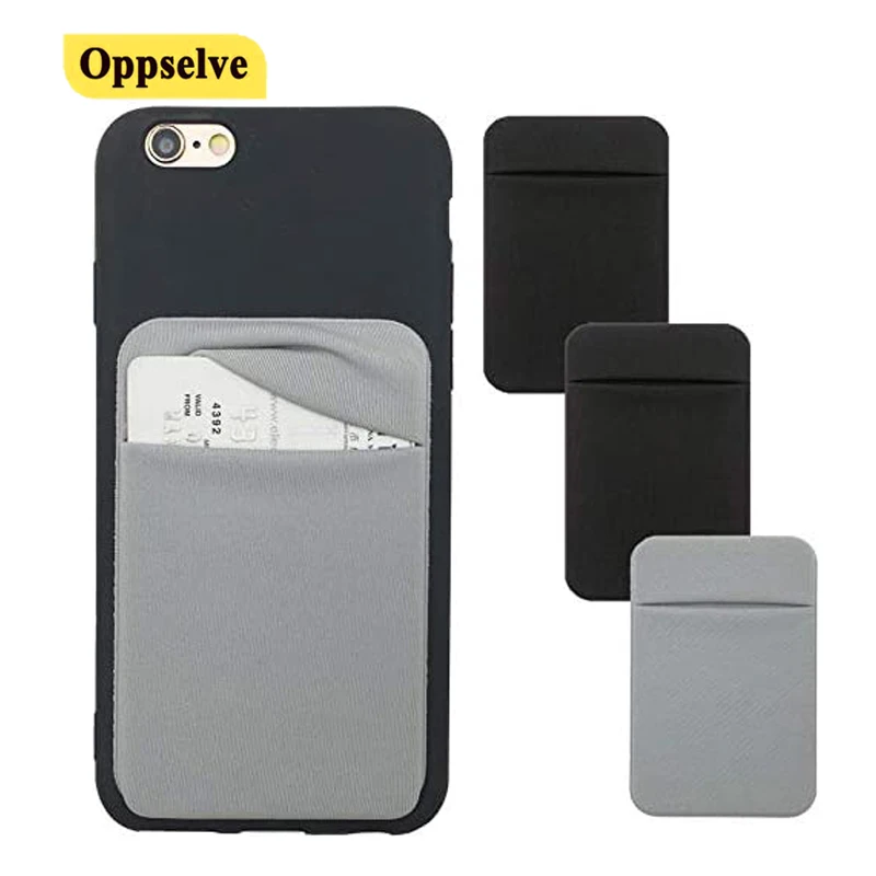 cell phone card holder pocket sticker card sleeve adhesive stick on wallet for iphone 12 x samsung xiaomi huawei all smartphones free global shipping