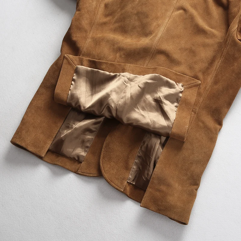 Британский пиджак 2020 мужской костюм из натуральной коровьей кожи приталенный