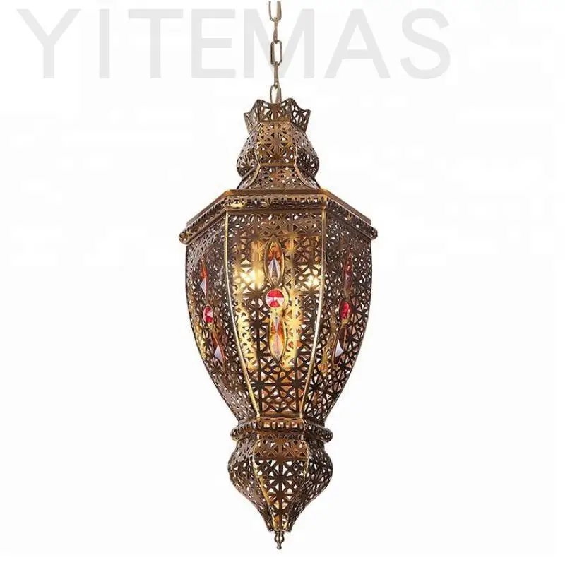 Подвесной светильник с цветными бриллиантами арабское мусульманское освещение