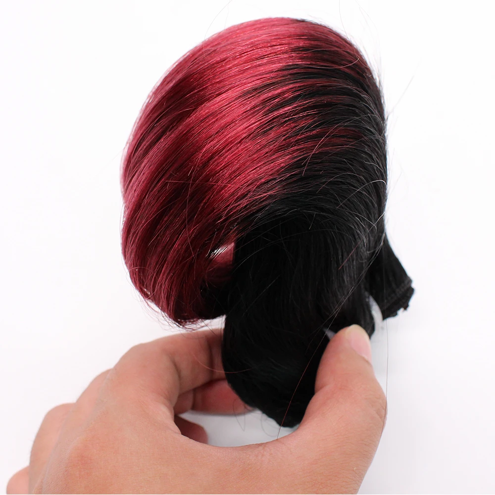 8 дюймов бразильские волнистые волосы для тела короткое переплетение волос Уток