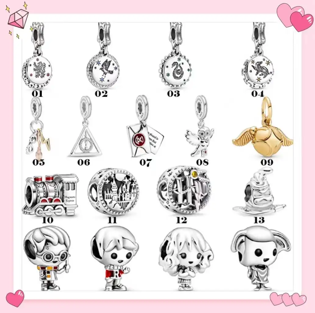 

pan Sterling Silver S925 Train Snitch Series Fashion Personality Hanging Beads DIY Accessories Beads