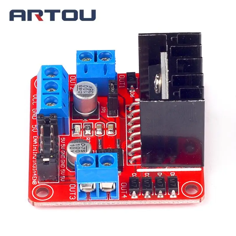 5PCS New Dual H Bridge DC Stepper Motor Drive Controller Board Module L298N for Arduino smart car robot | Электронные компоненты