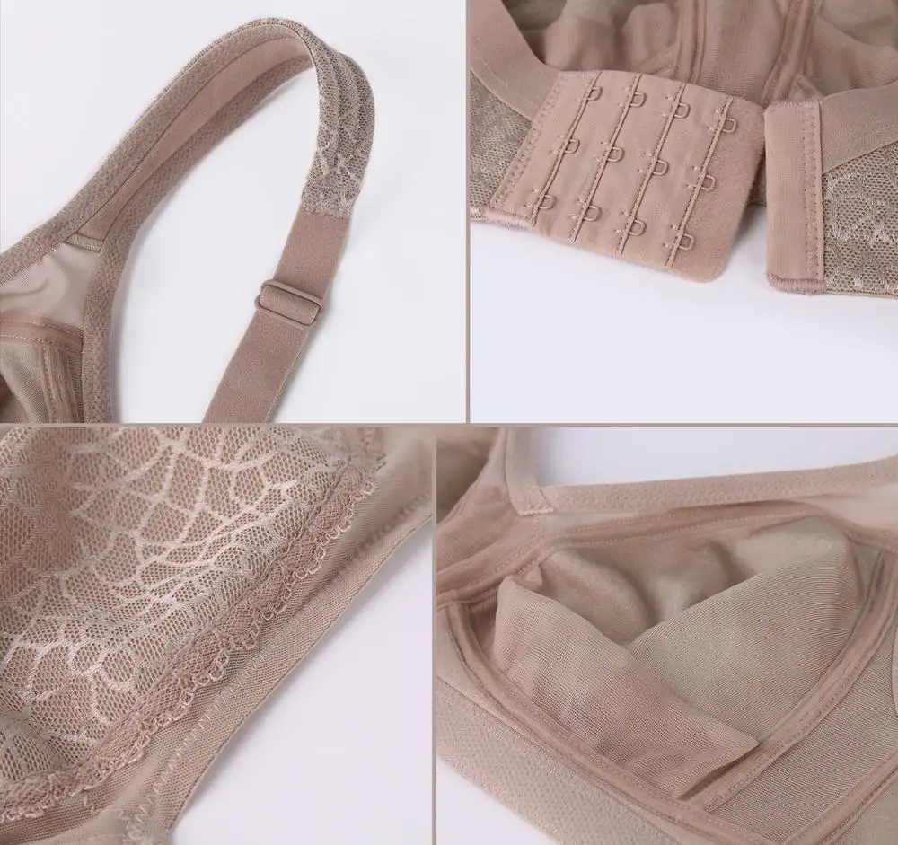 Женский минимайзер бюстгальтеры размера плюс без подкладки бесшовный