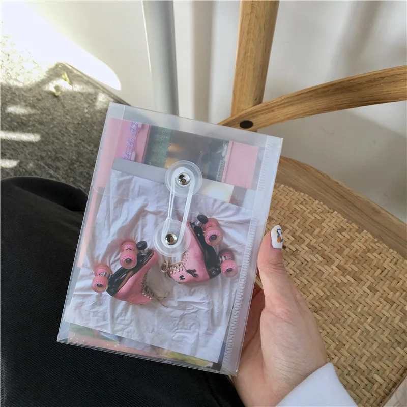 Ins простой стильный прозрачный папка PP водонепроницаемая сумка для файлов