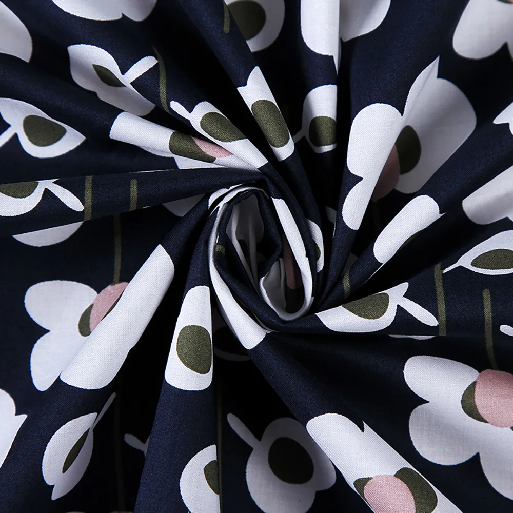 

50x140cm Flower Printed Fabric Fashion Colorful Fabrics DIY Handmade Sewing Clothes Supplies Decorations