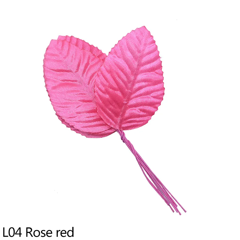 L04 40/100/200 шт Искусственные розовые листья Пластик шелк Leafe украшение на свадьбу День рождения, подарок на Рождество, украшение из искусственных цветов для DIY ВЕНОК для дома украшения - Цвет: L04