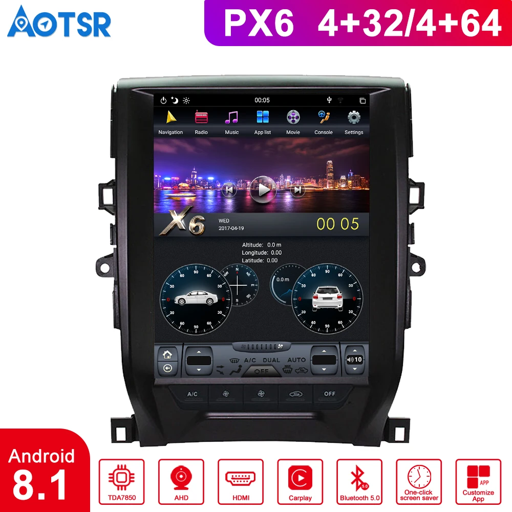 Автомобильный регистратор Tesla style Android 8 1 GPS-навигация для Toyota Reiz 2010-2013 головное