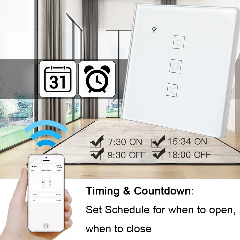 Роликовый затвор для штор Tuya Smart Life ЕС Wi Fi переключатель электрических