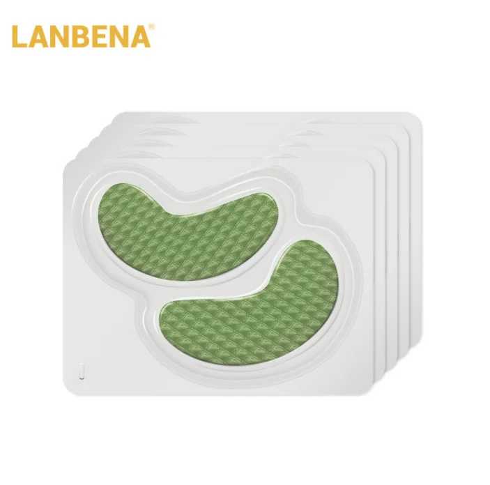 green LANBENA, 10 шт., 24K Золотая коллагеновая гелевая маска для глаз, нашивки в виде глаз, маска для сна с темными кругами, сумка для глаз, против старения, морщин, Подтягивающая кожу, уход за кожей - Цвет: green