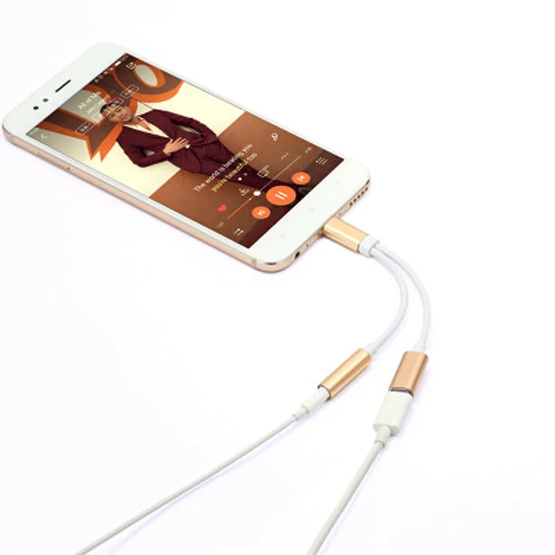 2 в 1 зарядное устройство типа C на 3 5 мм аудио разъем для наушников USB кабель
