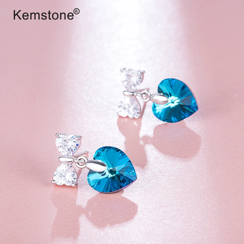Kemstone 925 Серебряная застежка изысканное белое платье-пачка с бантом в форме сердца