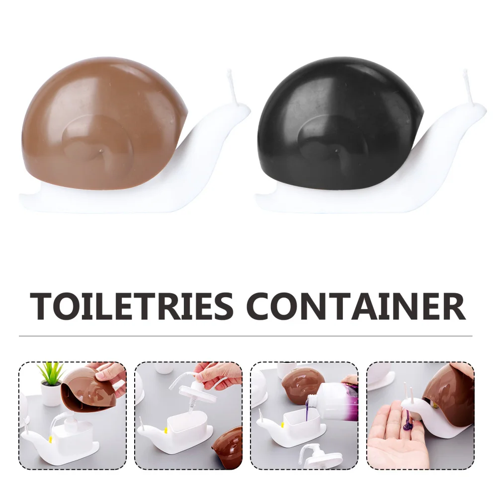 

2pcs 120ML Assorted Color Snail Shaped Cartoon Push Type Storage Bottle for Liquid Soap Shampoo Skin